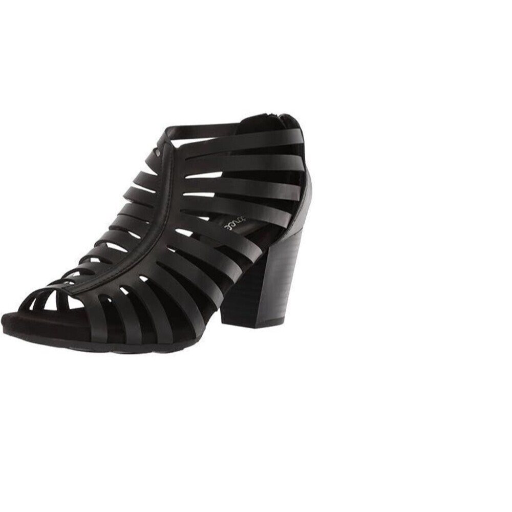 Easy Street Dreamer Women's Open Toe Heels Bootie Black NEW 9.5M